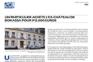 Un particulier achète l'ex-château de Bokassa